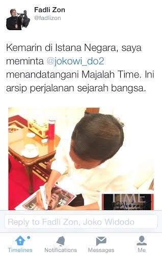 Jokowi Fadli Zon